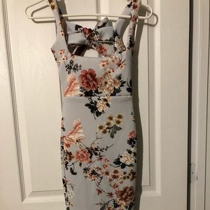 New midi floral scuba dress